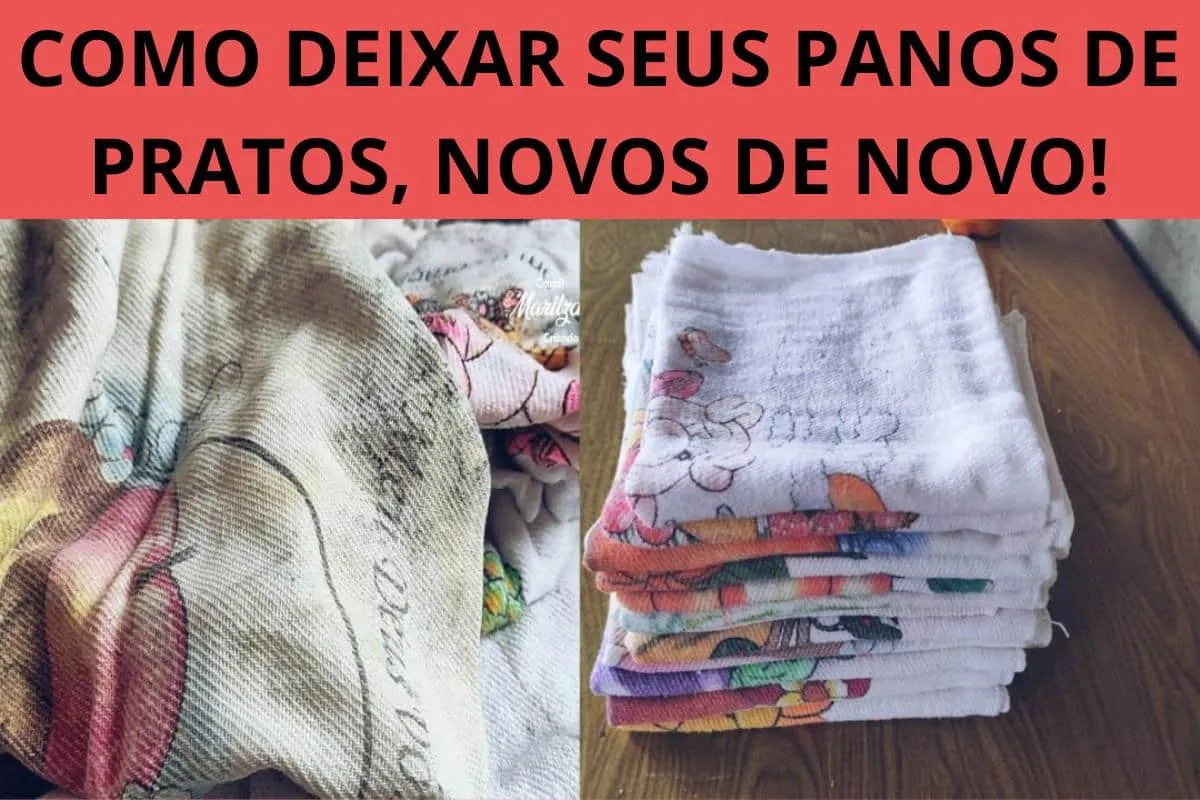 Como tirar manchas dos panos de prato que você achava que ti