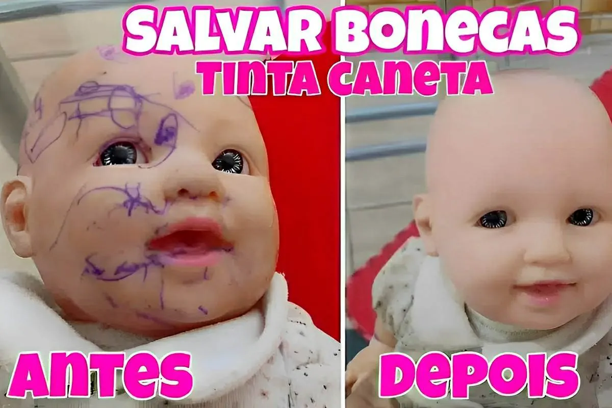 Como tirar rabiscos de bonecas usando apenas 1 produto que v