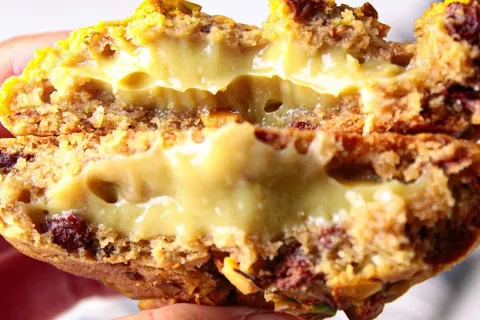 Cookie de pistache gigante e macio para comer o dia todo de 