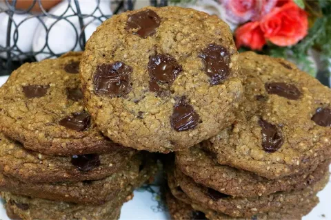 Cookie sem glúten crocante por fora e macio por dentro perfe