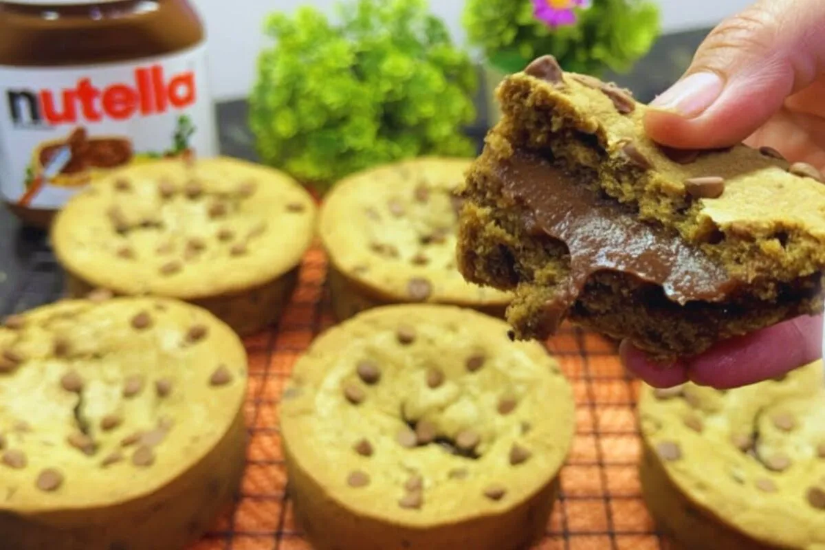Cookies recheados com Nutella: a receita que faz sucesso de