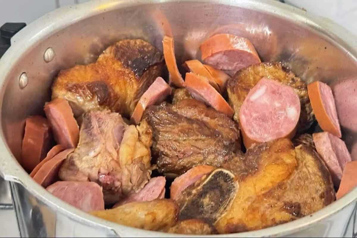 Costela assada na panela de pressão: costela assada com ling