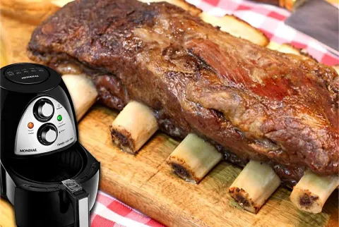 Costela na airfryer fica tão macia que chega a soltar os oss