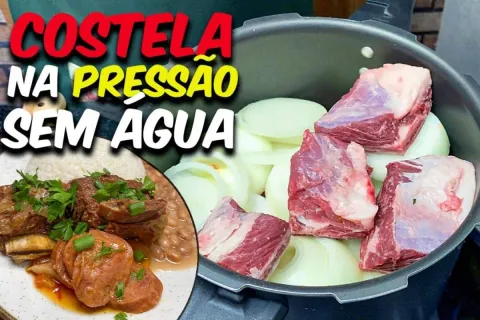 Costela na panela de pressão muito gostosa que desmancha e s