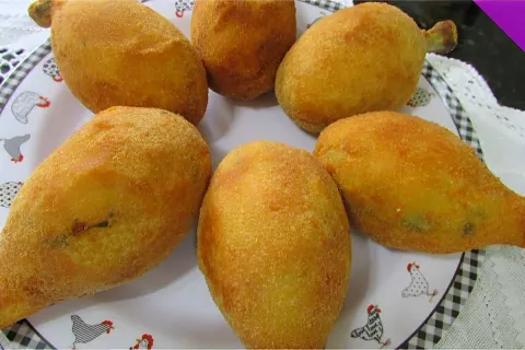 Coxa de frango empanada ou coxa creme deliciosa e perfeita p
