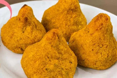 Coxinha saudável com poucas calorias, perfeita para comer à 