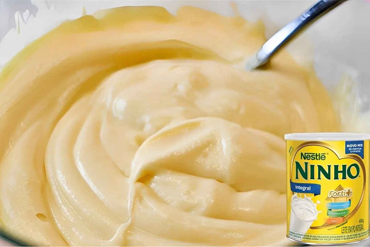 Creme belga de leite ninho perfeito para sobremesas bolos e