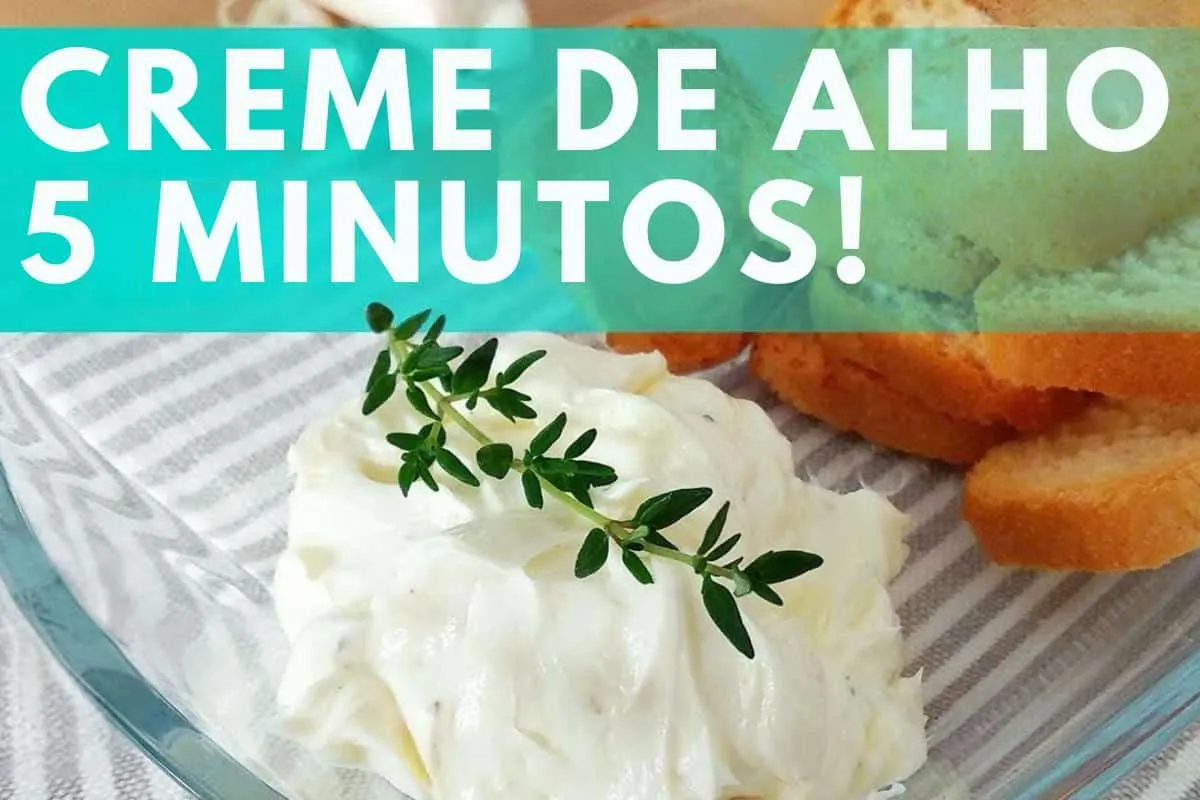 Creme de alho com creme de leite para acompanhar o churrasco