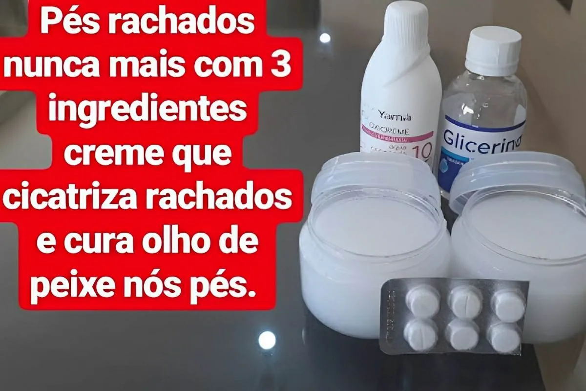 Creme para rachaduras dos pés que a vovó fazia usando apenas
