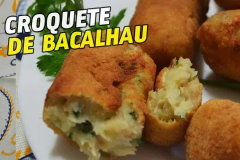 Croquete de bacalhau com casquinha crocante: gostoso igual b