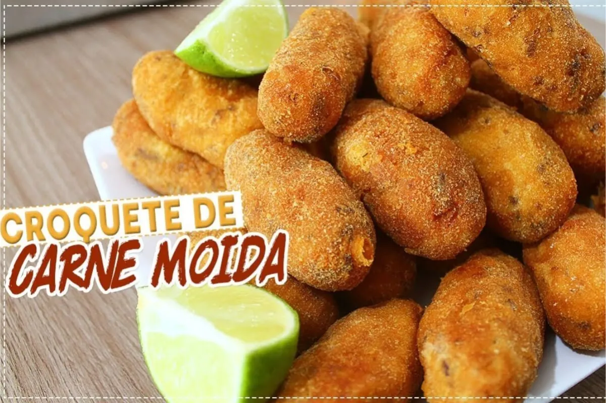 Croquete de carne moída fácil e barato: sequinho por fora e