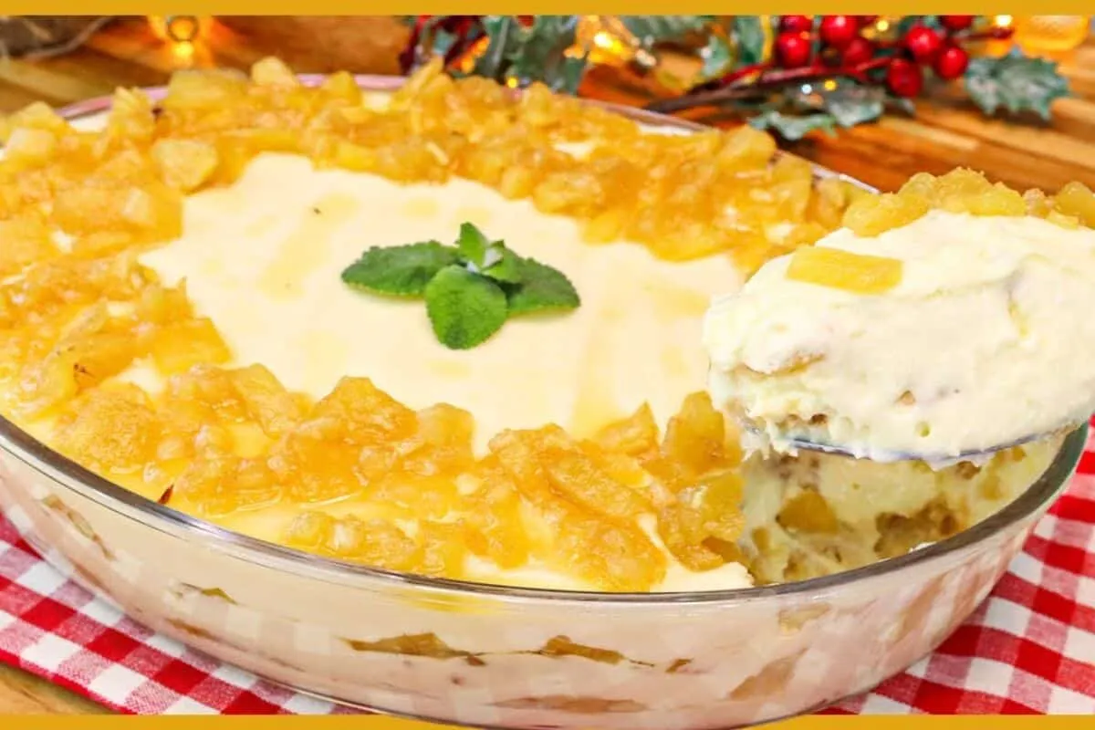 Delícia de abacaxi: a sobremesa mais fácil para o Natal com