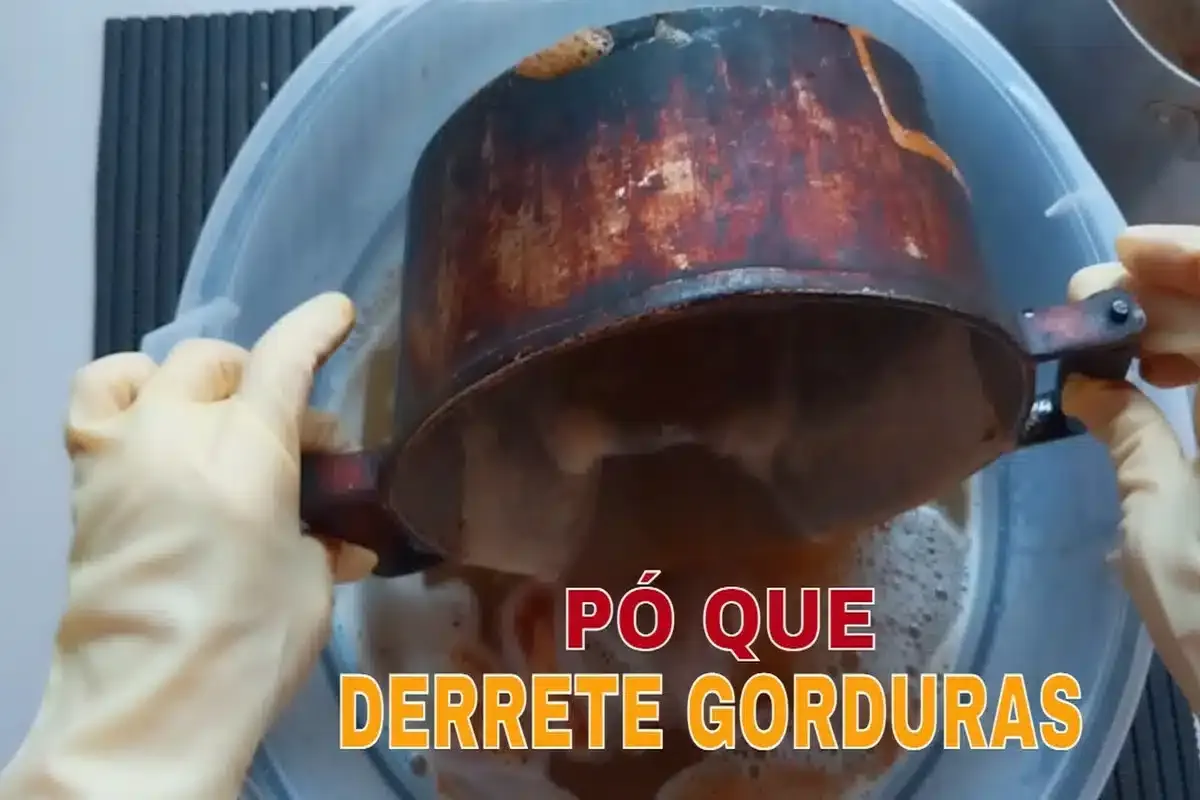 Descobri um pó que derrete gordura de panela queimada eu pou