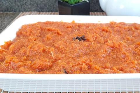 Doce de abóbora com coco com aquele gostinho de receita de v