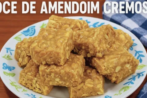 Doce de amendoim, uma receita caseira que fica bem firme par