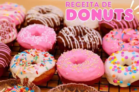 Donuts caseiro muito macio e com excelente rendimento, para 