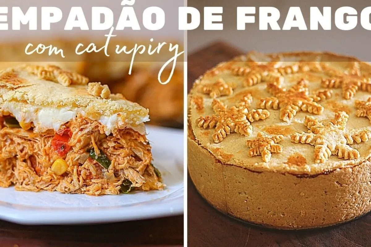 Empadão de frango com catupiry super cremoso, com aquela mas