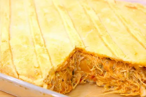 Empadão de frango que derrete na boca misturei os ingredient