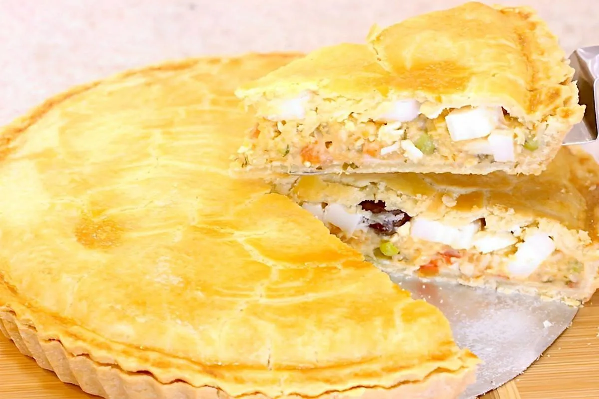 Empadão de palmito com massa que derrete na boca e um rechei