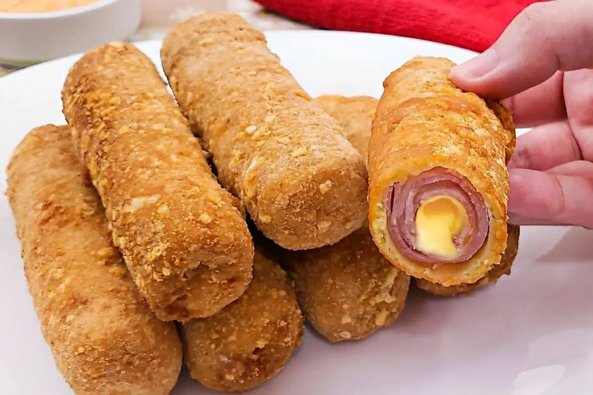 Enroladinho de presunto e queijo sem massa delicioso e muito