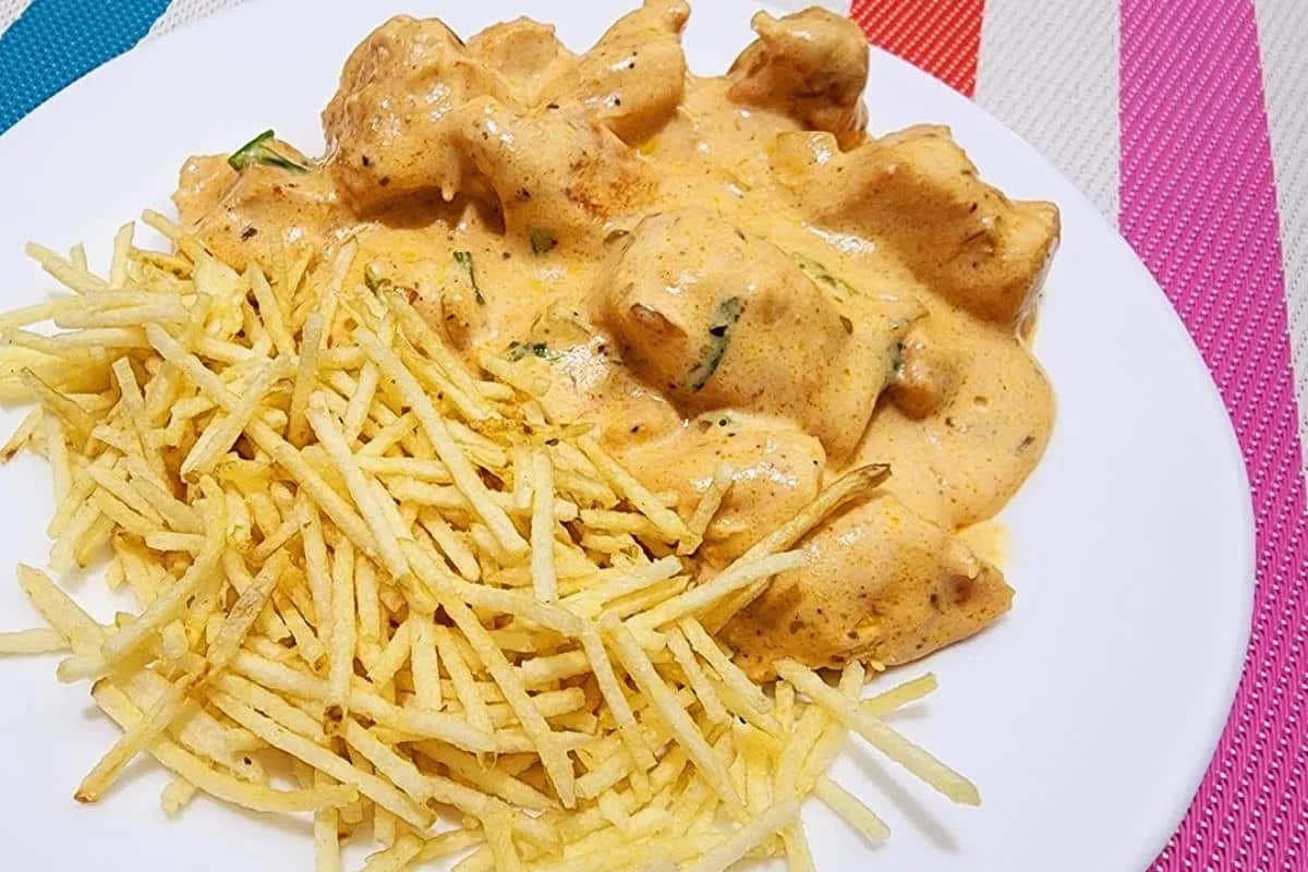Essa é a melhor receita de strogonoff de frango que eu já fi