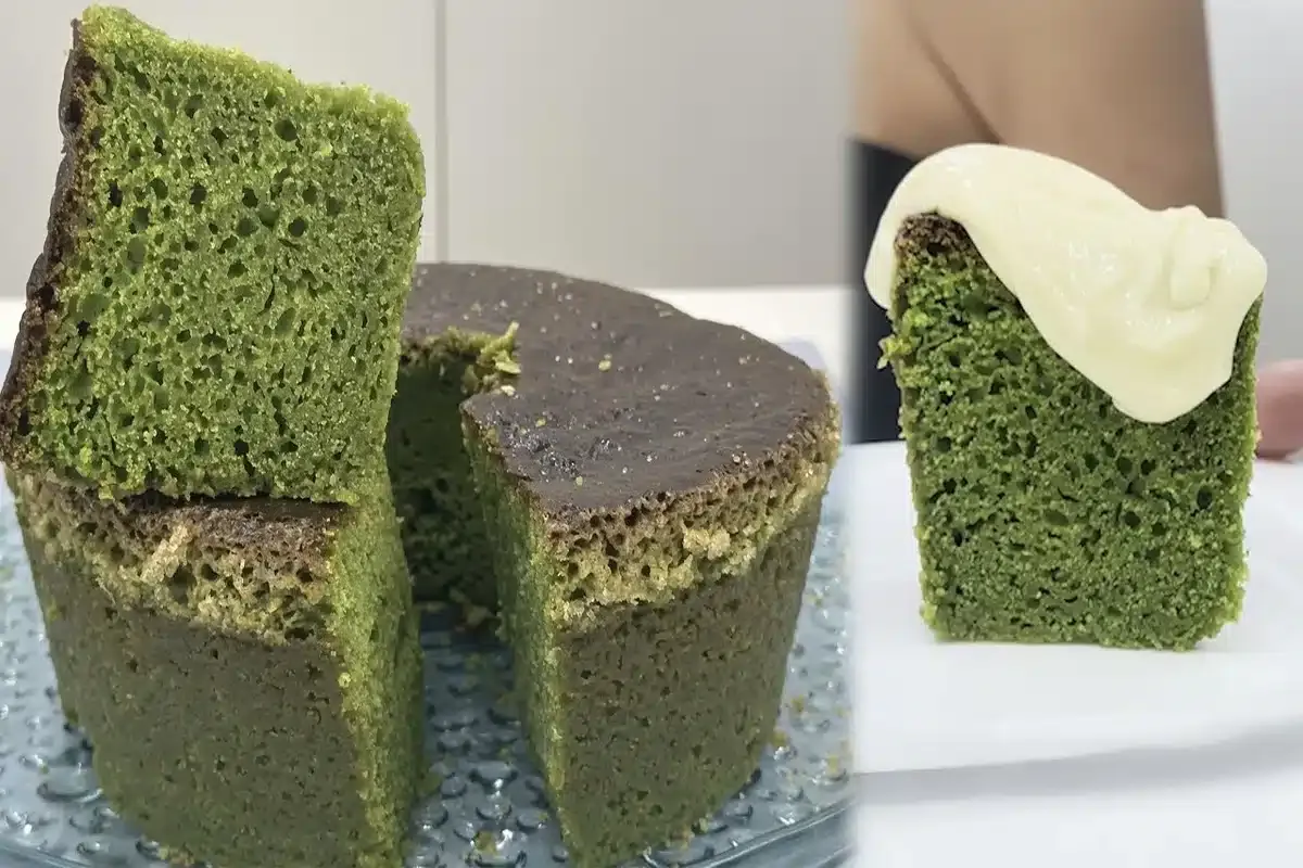 Esse bolo verde com cobertura tem um ingrediente especial qu