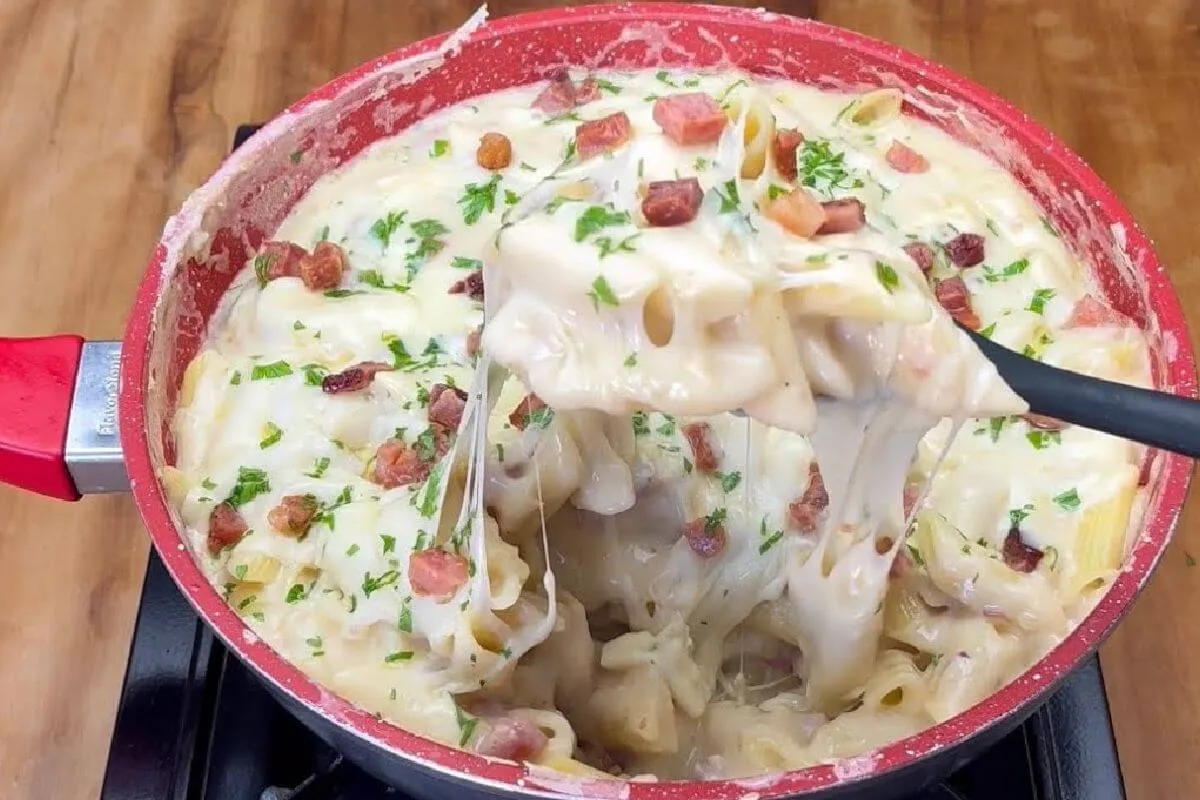 Esse jeito de fazer macarrão cremoso vai conquistar você e t