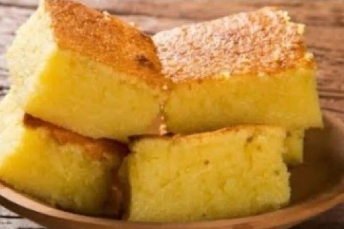 Famoso bolo pamonha com sabor de milho verde irresistível pa