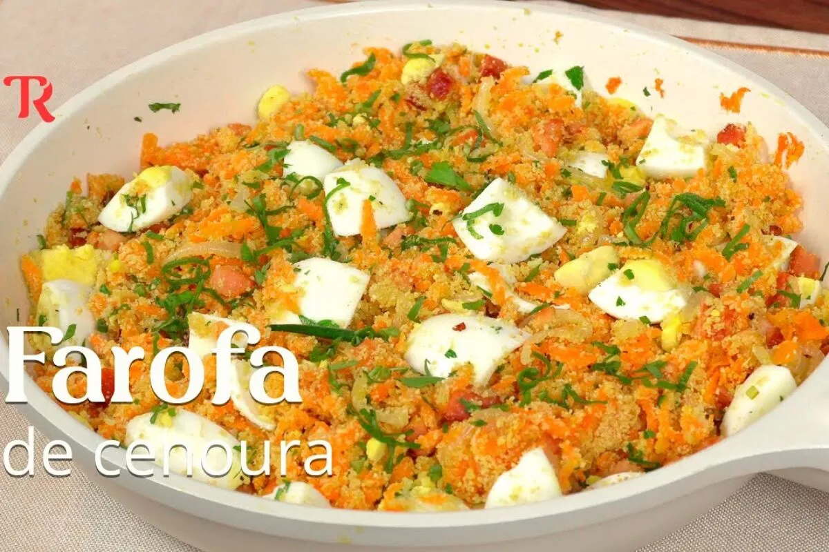 Farofa com cenoura e bacon: a receita fácil e deliciosa que