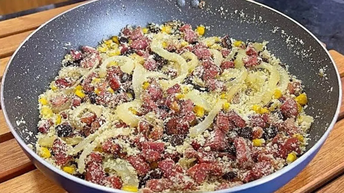 Farofa temperada e saborosa para o seu almoço de natal