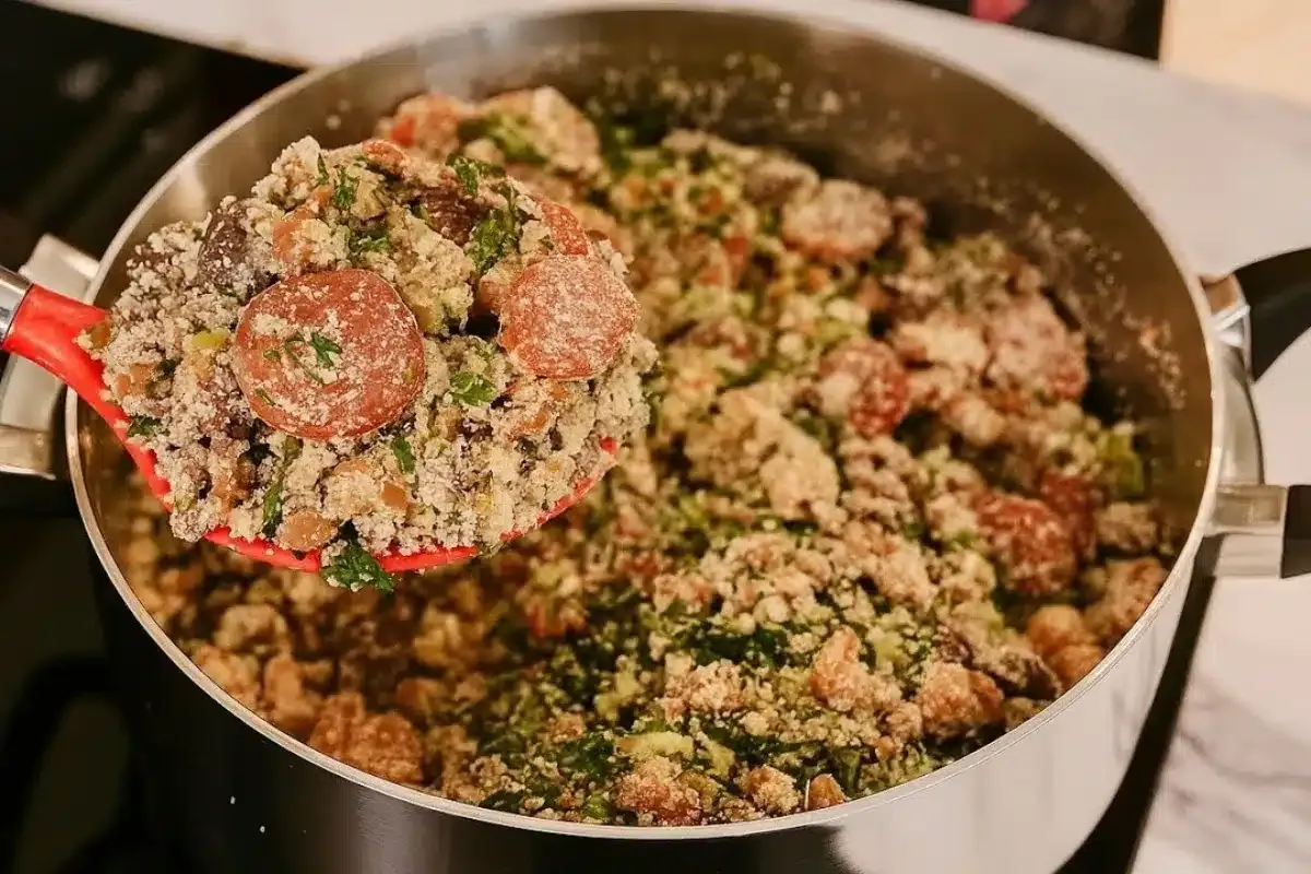 Feijão tropeiro completo igual de restaurante mineiro para o