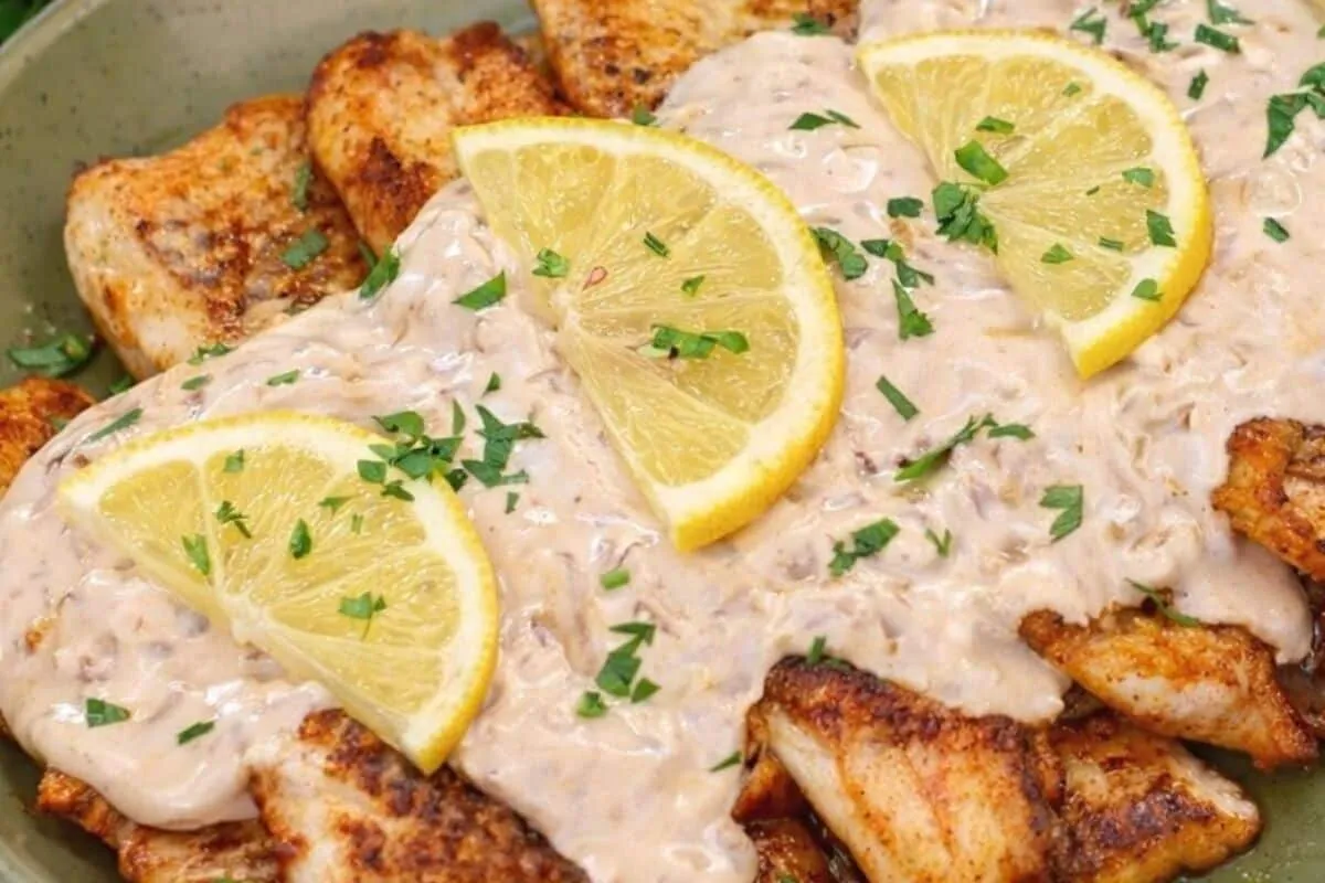 Filé de peixe cremoso com um molho irresistível, para fazer