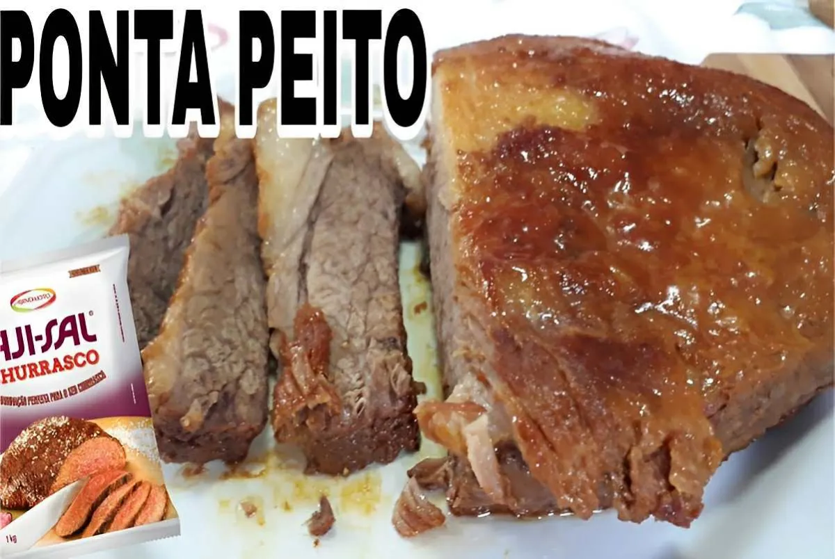 Fiz essa ponta de peito na pressão apenas com sal grosso e f