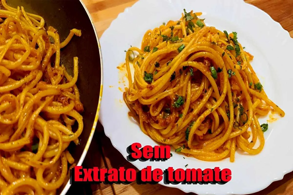Fiz esse macarrão na manteiga simples e delicioso para o alm