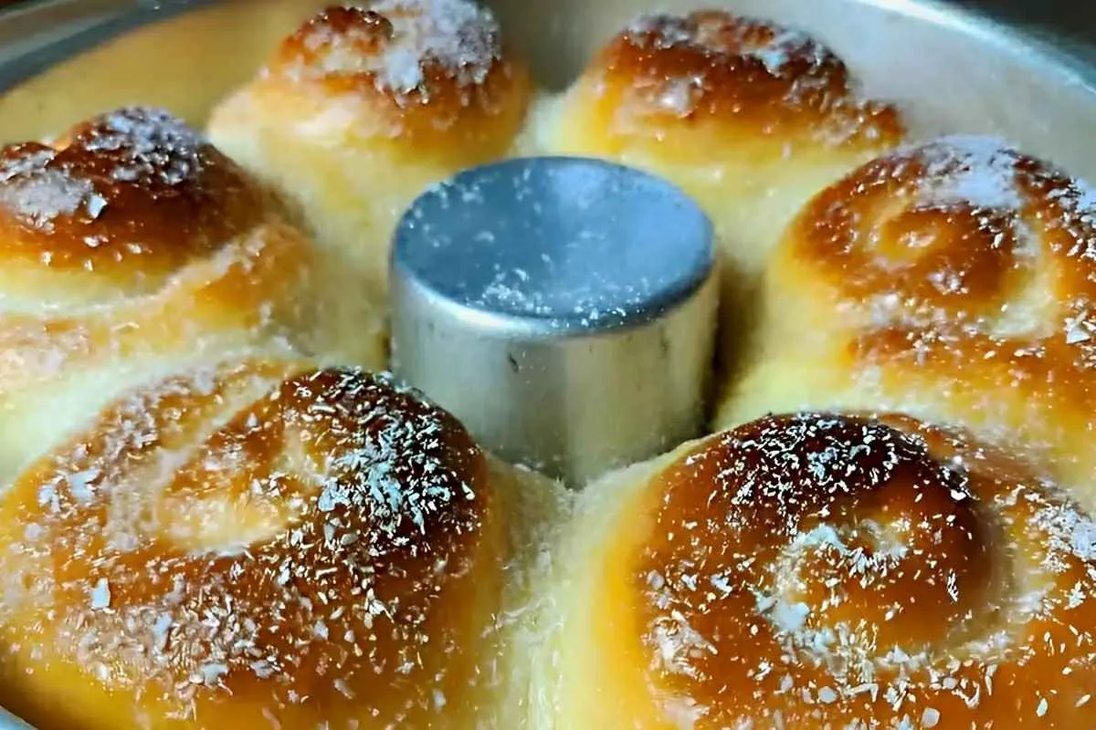 Fiz esse pão doce de leite condensado fofinho e delicioso us