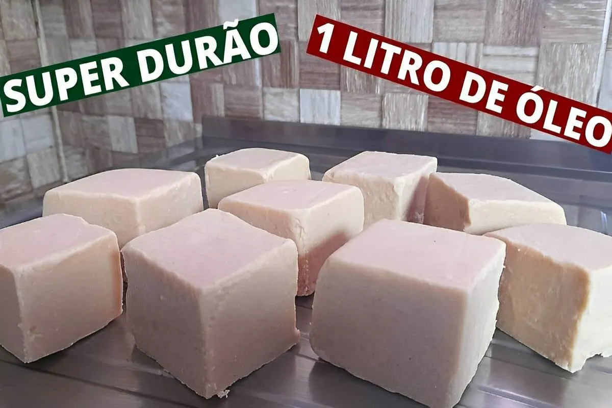 Fiz um sabão caseiro perfeito usando apenas 1 litro óleo usa