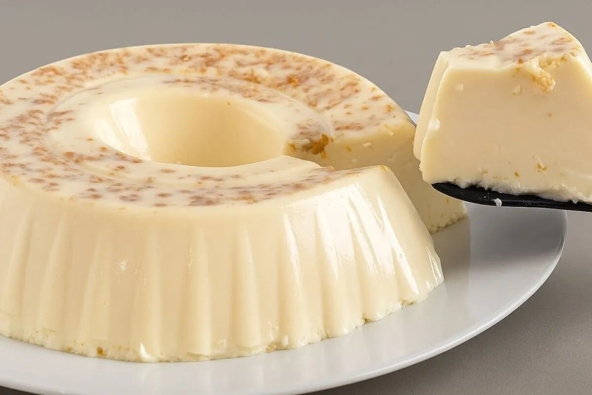 Flan de paçoca que não vai ao fogo bate no liquidificador e