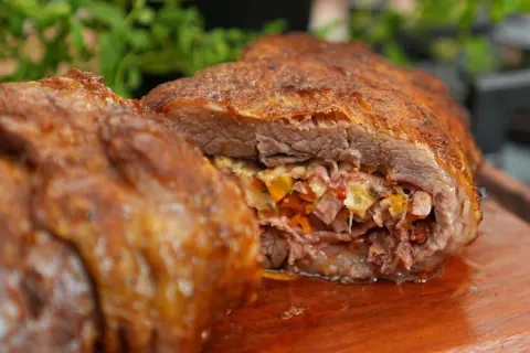 Fraldinha assada e recheada para você preparar no seu almoço