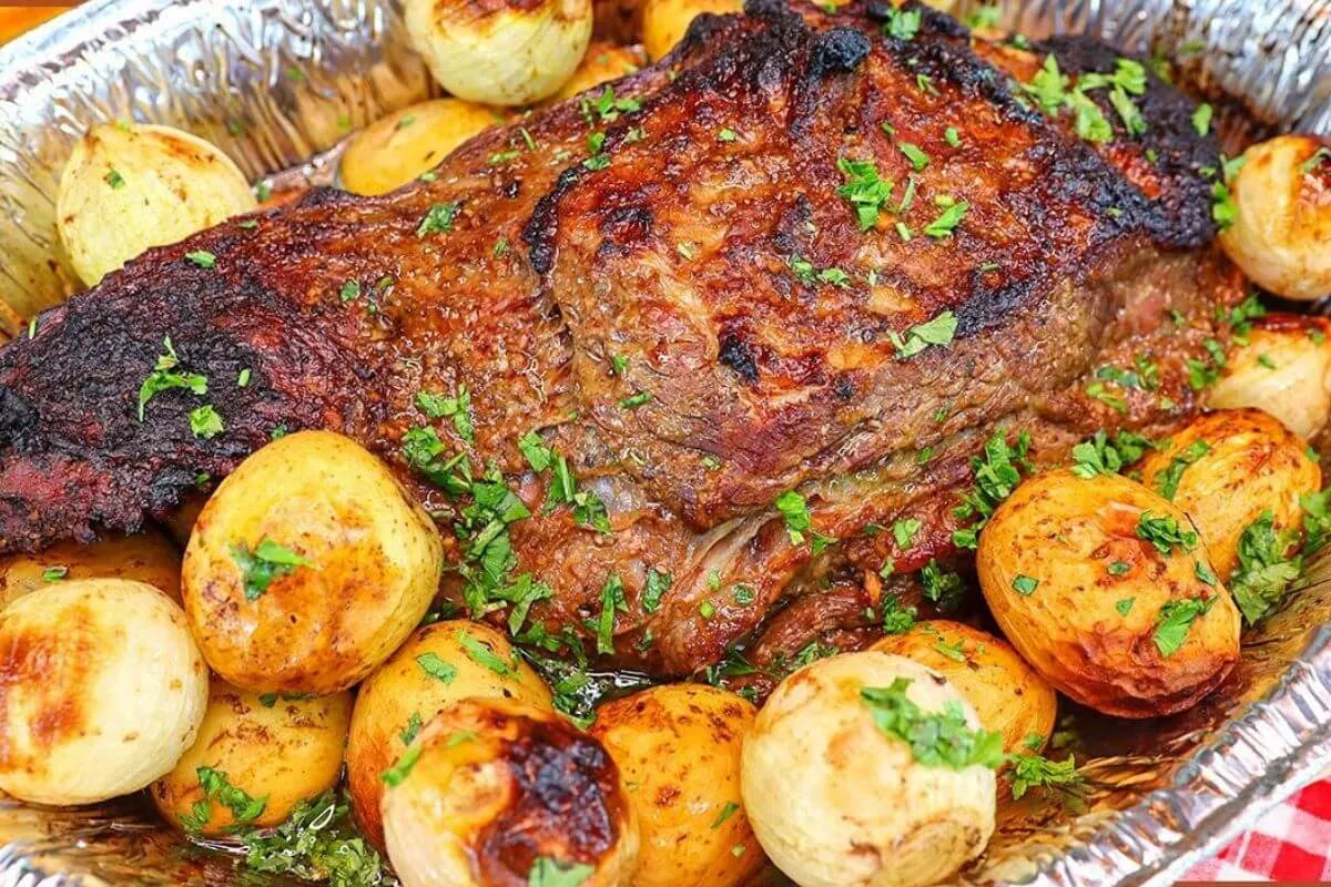 Fraldinha com batata uma carne que desmancha e fica com um s