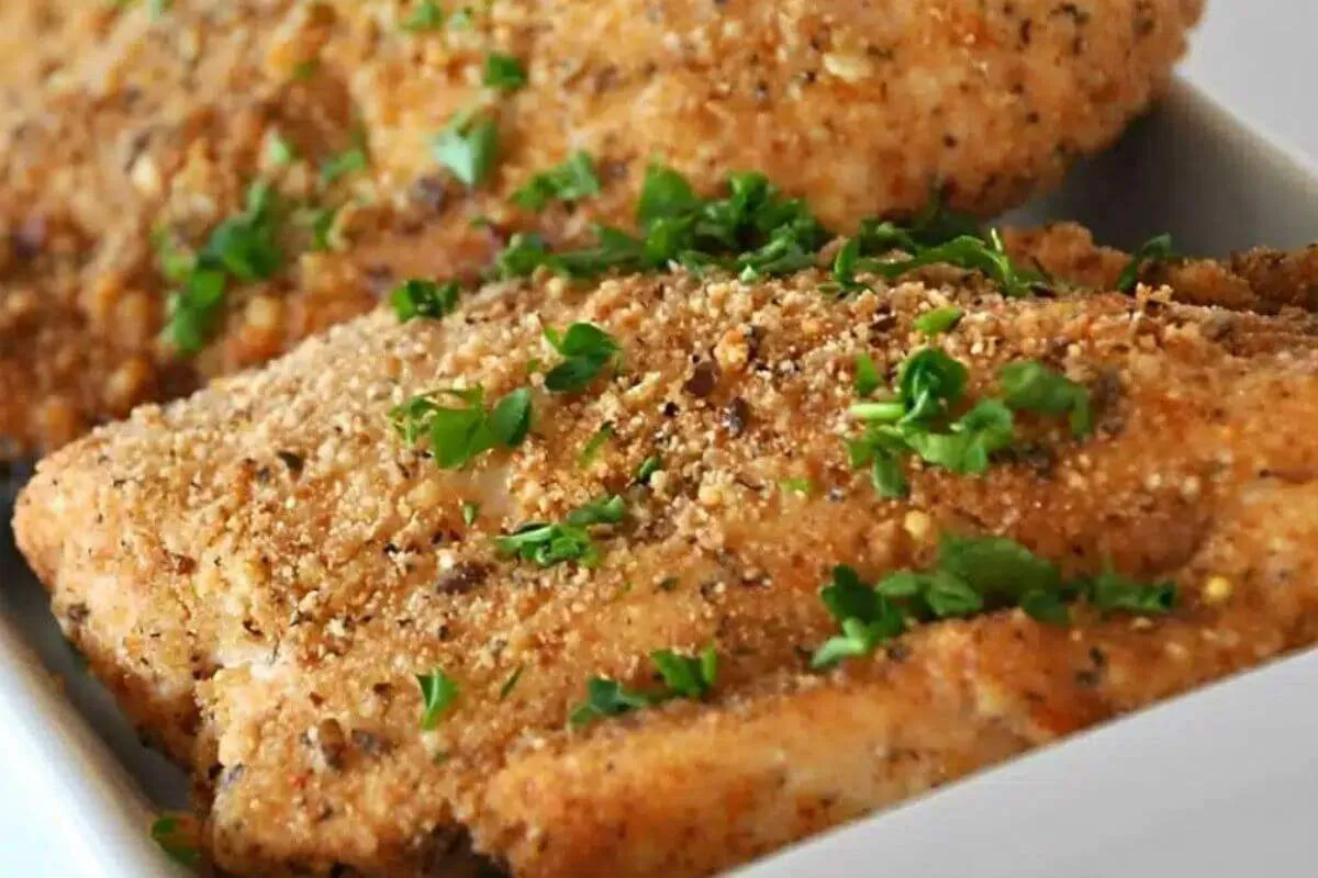 Frango à milanesa com uma casquinha super crocante para faze