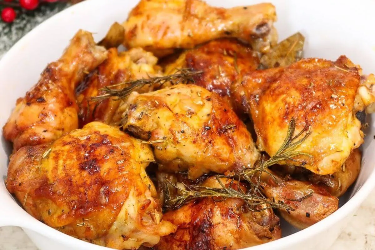 Frango assado com laranja para o ano novo fica uma delícia e