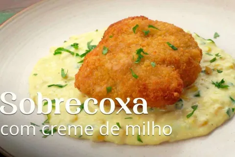 Frango com creme de milho que parece prato de restaurante de