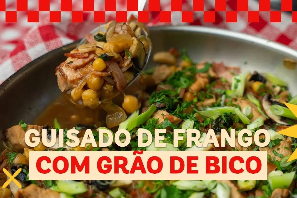 Frango com grão de bico: tão simples mas parece prato de res