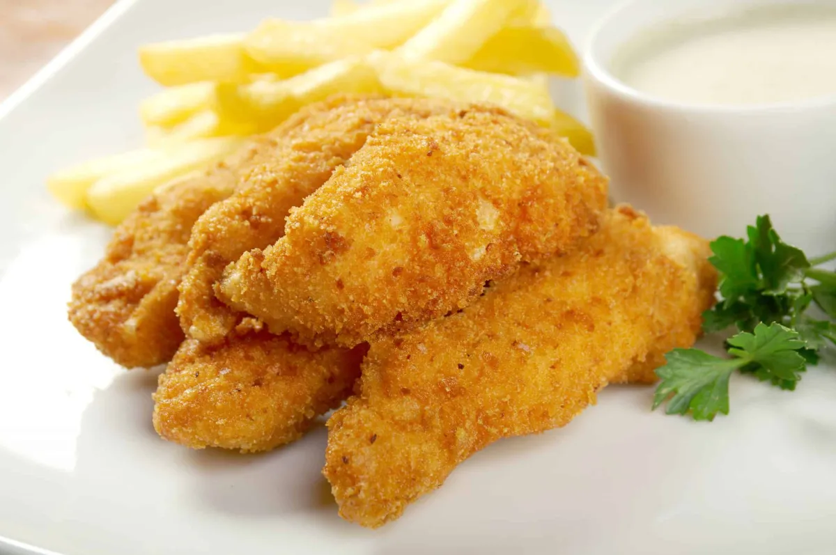 Frango Empanado com Farinha de Trigo