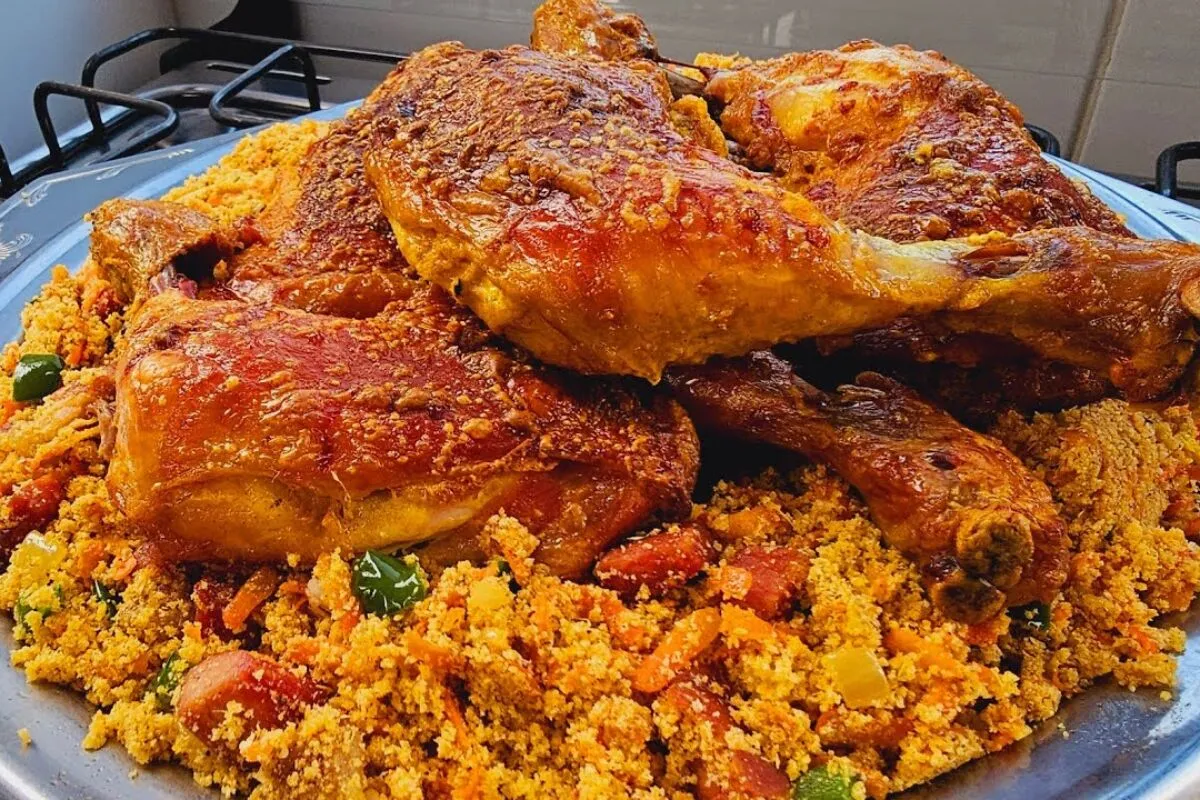 Frango natalino: frango assado com maionese, fácil e rápido