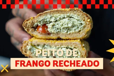 Frango recheado na Air Fryer: suculento por dentro e crocant