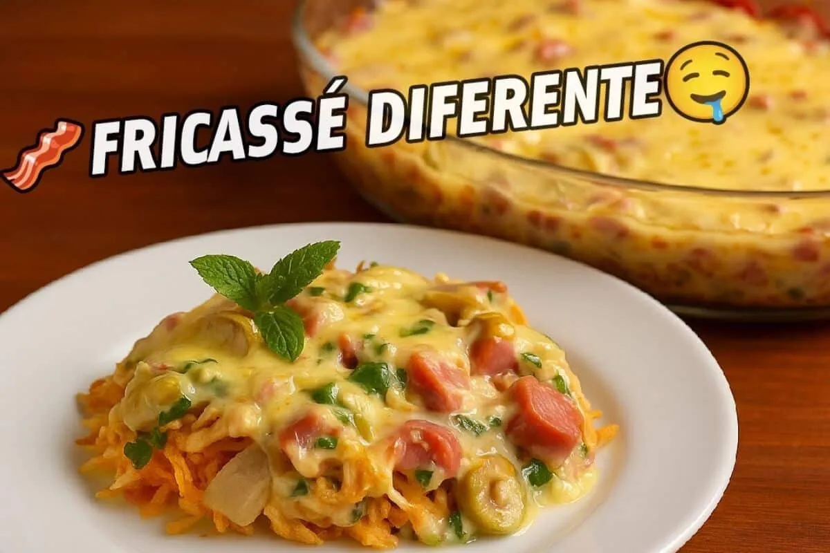 Fricassê de calabresa diferente e muito cremoso, combina com