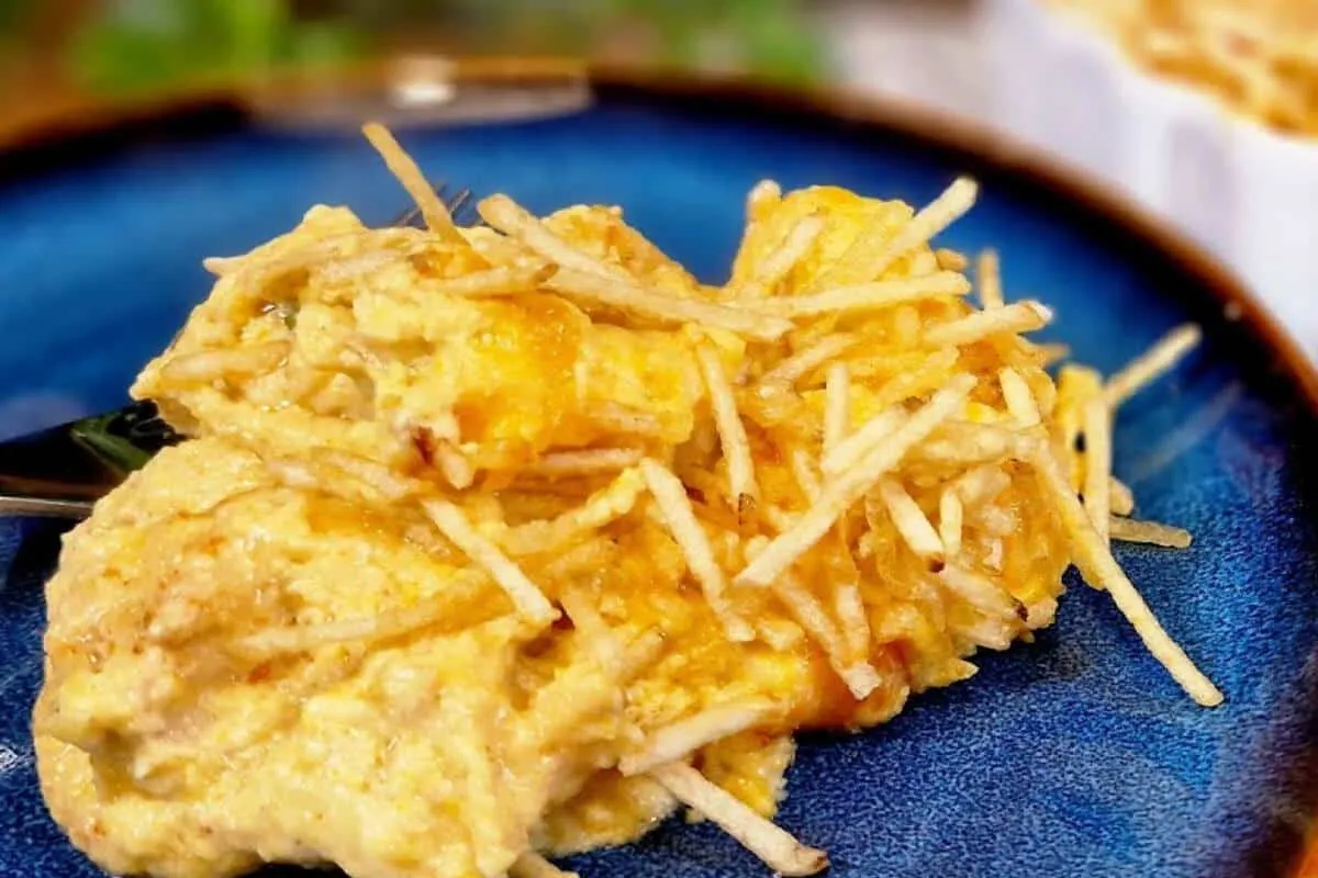 Fricassê de frango de restaurante que fica cremoso no ponto