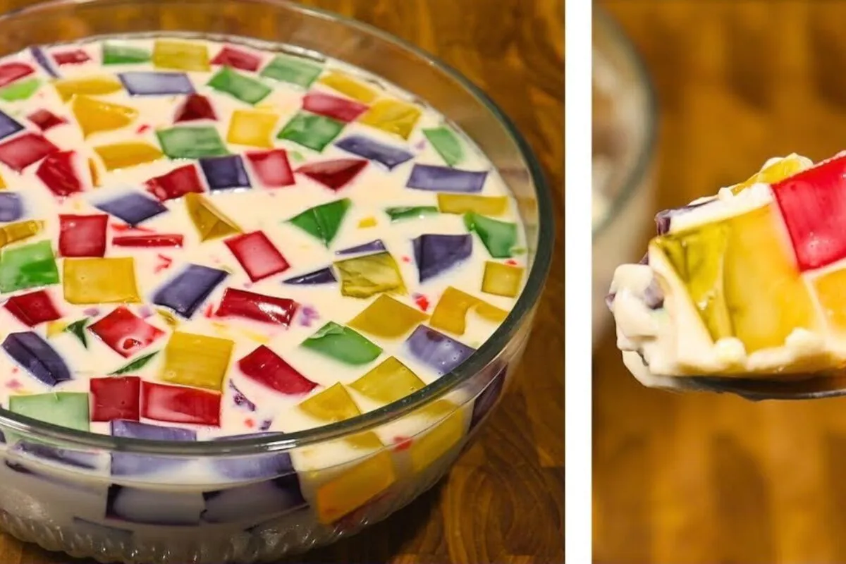 Gelatina colorida na travessa: prática e deliciosa que alegr