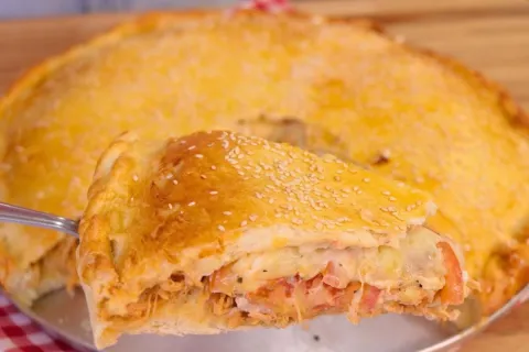 Lanchão de frango simples, econômico e divino, que rende mui